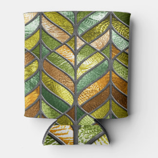 Gestaltete Glastextur: Farbenfrohe 3D Eleganz. Dosenkühler