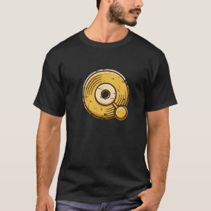 Gestaltete Goldene Schallplatte Musik Q Logo Suche T-Shirt