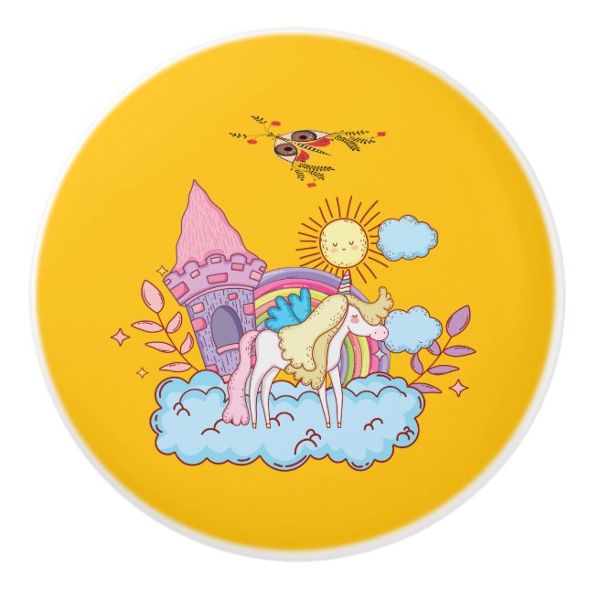 Gestaltete und spielerische Art Keramikknauf (Vorderseite)