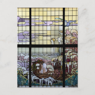 Gestaltetes Glas Art Nouveau Sea Scene Postkarte