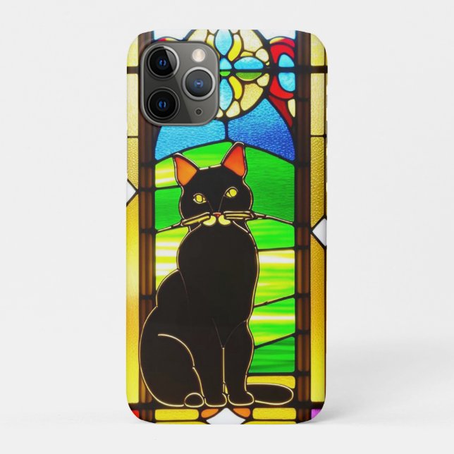 Gestaltetes Glas mit Katze Case-Mate iPhone Hülle (Rückseite)