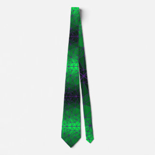 Gestaltetes Glasmuster 02.Green.Dpurple Line BG Krawatte