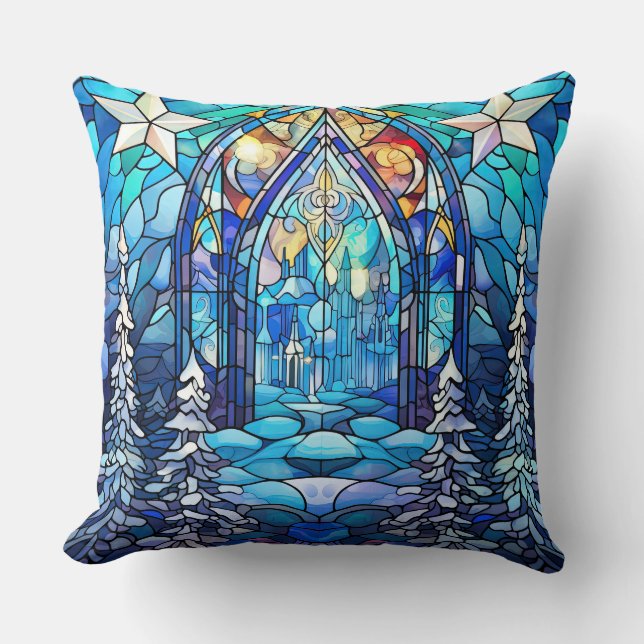 Gestaltetes Glassrost Kissen - Holiday Floral (Vorderseite)