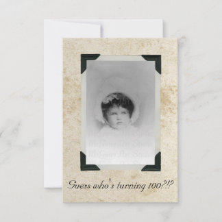 Gestaltetes Papier Altes Foto Geburtstag Einladung