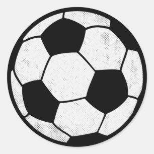 Gestaltetes Vintage-Fußballdesign mit Distressed-E Runder Aufkleber