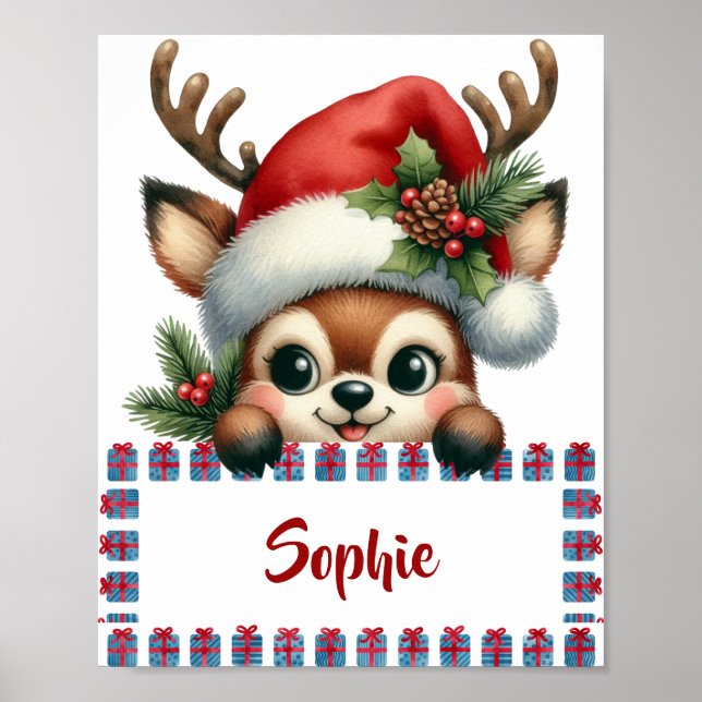 Gestaltrahmen für Weihnachtsbaum Poster (Vorne)