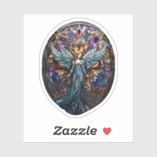 Gestaltter Glass Angel Aufkleber