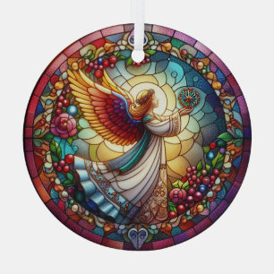 Gestaltter Glass Angel Ornament Aus Glas