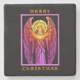 Gestaltter Glass Angel Steinuntersetzer