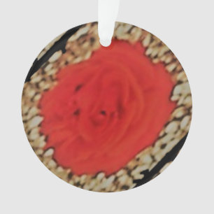 Gestaltung der abstrakten rote Rose der Schafwolle Ornament