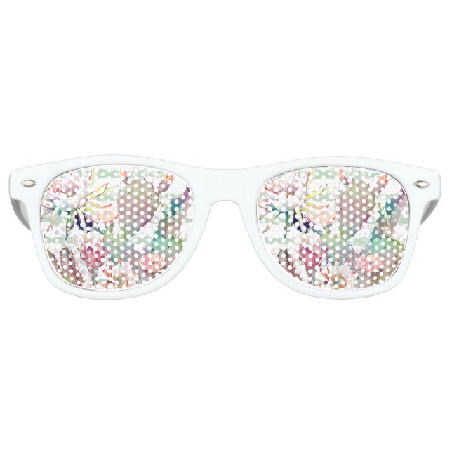 Gestaltung der Aquarellfarben-Kakteen-Streifen Sonnenbrille (Vorderseite)