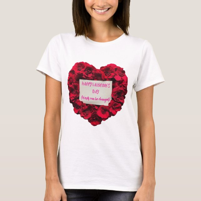 Gestaltung der Blume der Liebe für die Valentine T-Shirt (Vorderseite)