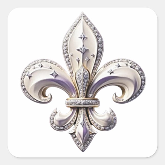 Gestaltung der Lilien Quadratischer Aufkleber (Vorderseite)