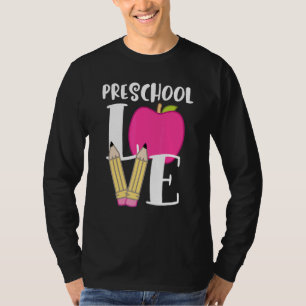 Gestaltung der niedlichen Liebe für Vorschullehrer T-Shirt