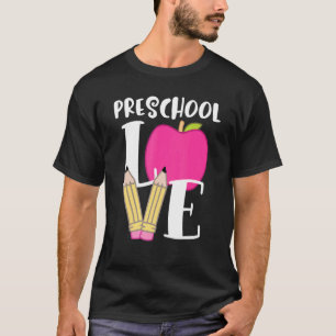 Gestaltung der niedlichen Liebe für Vorschullehrer T-Shirt