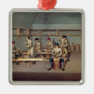 Gestaltung der Pulver-Kugeln Silbernes Ornament