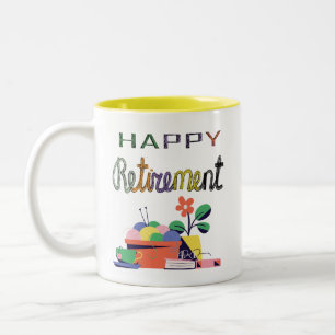 Gestaltung der Rentenzusammenkunft Zweifarbige Tasse