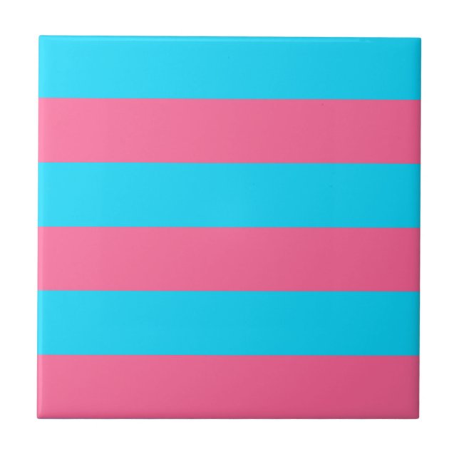 Gestaltung der rosa und blauen Streifen Fliese (Vorderseite)