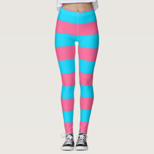 Gestaltung der rosa und blauen Streifen Leggings
