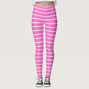 Gestaltung der rosa und weißen Streifen Leggings