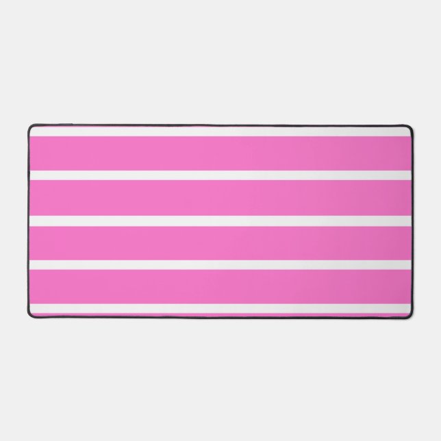 Gestaltung der rosa und weißen Streifen Schreibtischunterlage (Vorderseite)