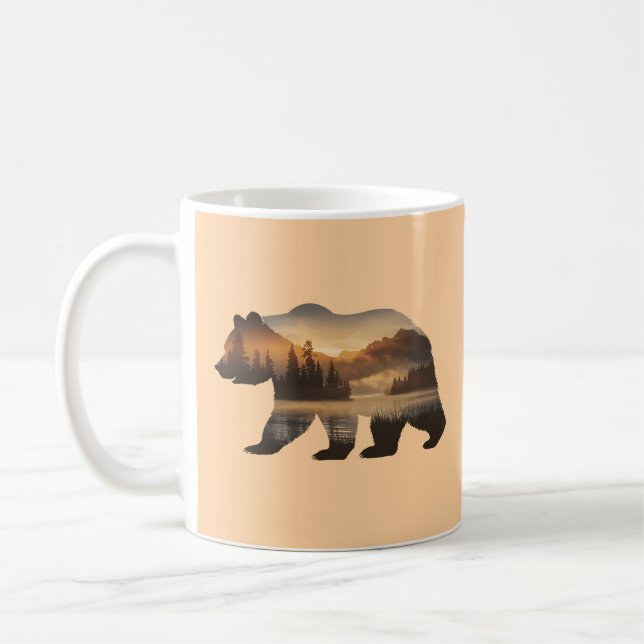 Gestaltung der Silhouette mit Sonnenuntergang Kaffeetasse (Links)