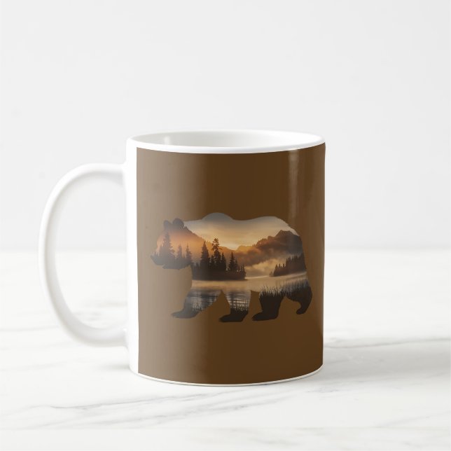 Gestaltung der Silhouette mit Sonnenuntergang Kaffeetasse (Links)