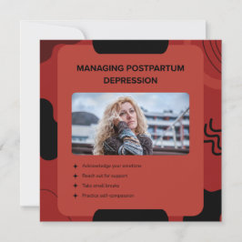 Gestaltung des Bewusstseins für postpartale Depres Feiertagskarte