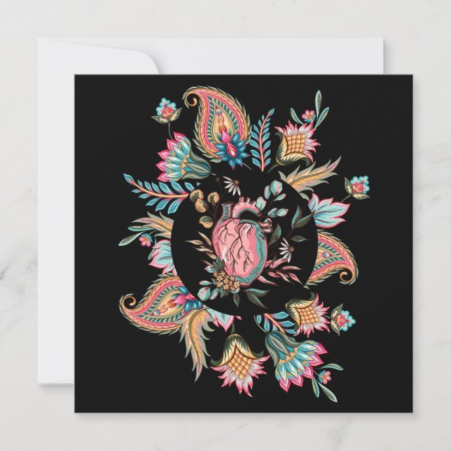 GESTALTUNG DES HUMANHERZES FEIERTAGSKARTE (Vorderseite)