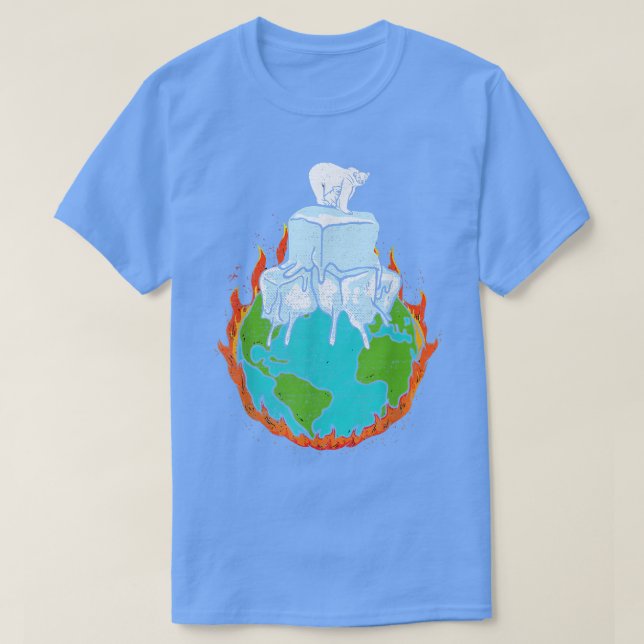 Gestaltung des Polarbären für den Klimawandel und  T-Shirt (Design vorne)