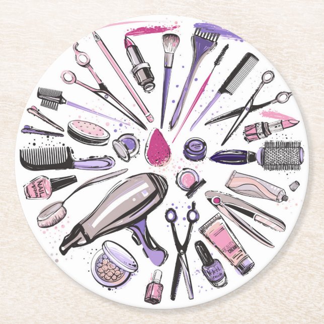 Gestaltung des Schaltkreises Runder Pappuntersetzer (Vorderseite)