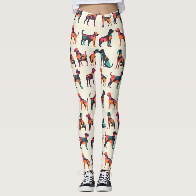 Gestaltung geometrischer Silhouetten Leggings (Vorderseite)