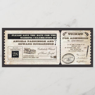 Gestaltung Save the Date Vintager Tickets