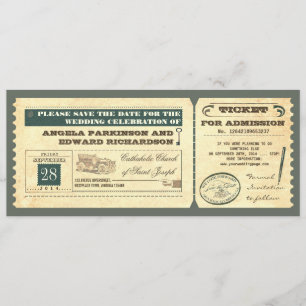 Gestaltung Save the Date Vintager Tickets