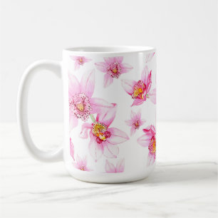 Gestaltung von Aquarellorchideen 15 Kaffeetasse