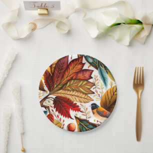 Gestaltung von Herbst und Erntedank Pappteller