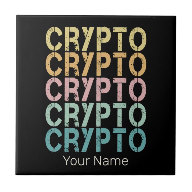 Gestaltung von Krypto-Retro-Buchstaben für Kryptow Fliese (Vorderseite)