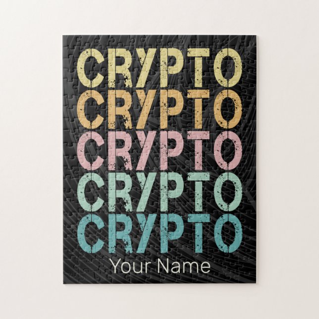 Gestaltung von Krypto-Retro-Buchstaben für Kryptow Puzzle (Vertikal)