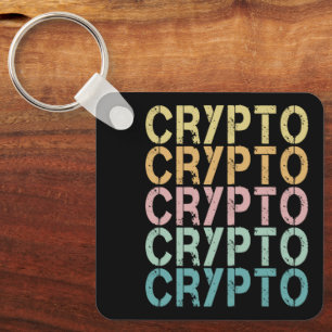 Gestaltung von Krypto-Retro-Buchstaben für Kryptow Schlüsselanhänger
