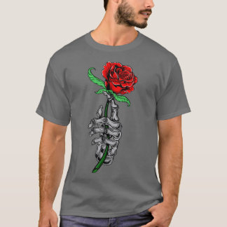 Gestaltung von Rose im T - Shirt Rot und Handskele