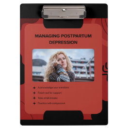 Gestaltung zum Bewusstsein für postpartale Depress Klemmbrett