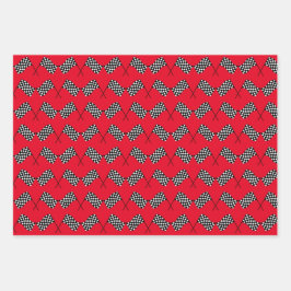 Gestaltungspapierblätter für überprüfte Flags Geschenkpapier Set