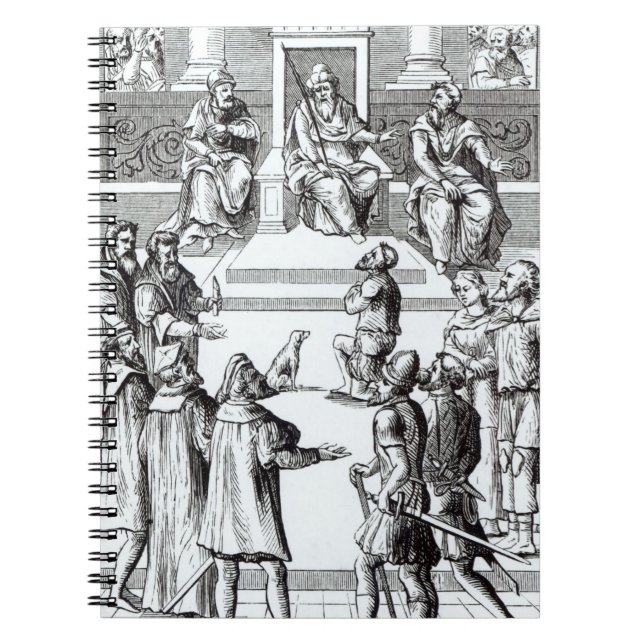 Geständnis für Schadenersatz vor dem Tribunal, Notizblock (Vorderseite)