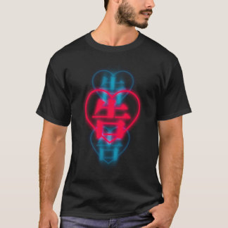 Geständnissymbol Kaguya myuki blau pink rot magen T-Shirt
