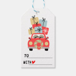 Gestapelt mit Geschenken Geschenkanhänger