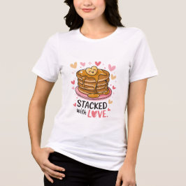Gestapelt mit Liebe - Adorable Pancake Valentine Tri-Blend Shirt