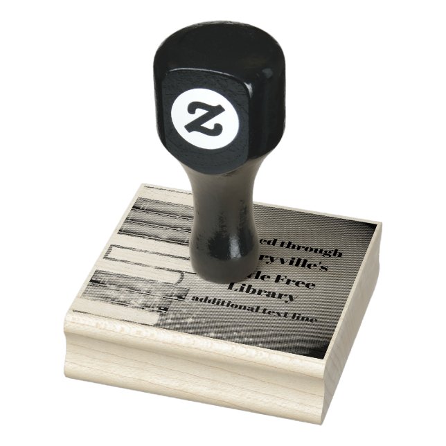 Gestapelte Bücher Design Holz-Briefmarke Gummistempel (Stempel)