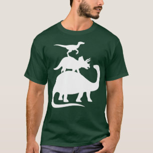 Gestapelte Dinosaurier T-Shirt