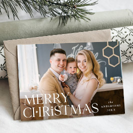 Gestapelte frohe Weihnachts-Foto Feiertagskarte