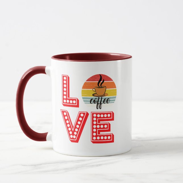 Gestapelte Liebe Design Coffee Lovers Mug Novelty Tasse (Links)